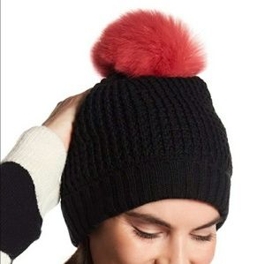 NWTs NORLA Homeward Cuff Faux Fur Black Beanie